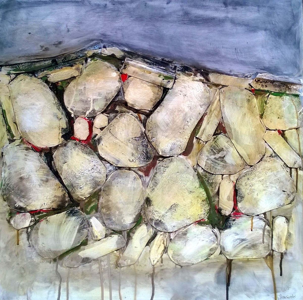 Manciocchi – rocce2013-cm-60×60-tecnica-mista-su-alluminio